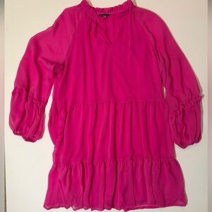Vince Camuto Vibrant Pink Three Tier Dress